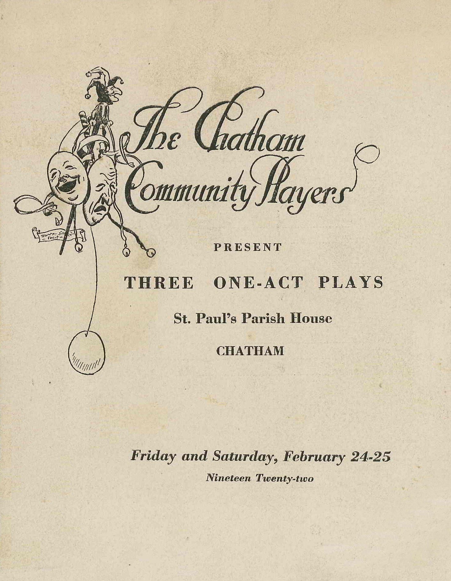 Three One Act Plays (1922)