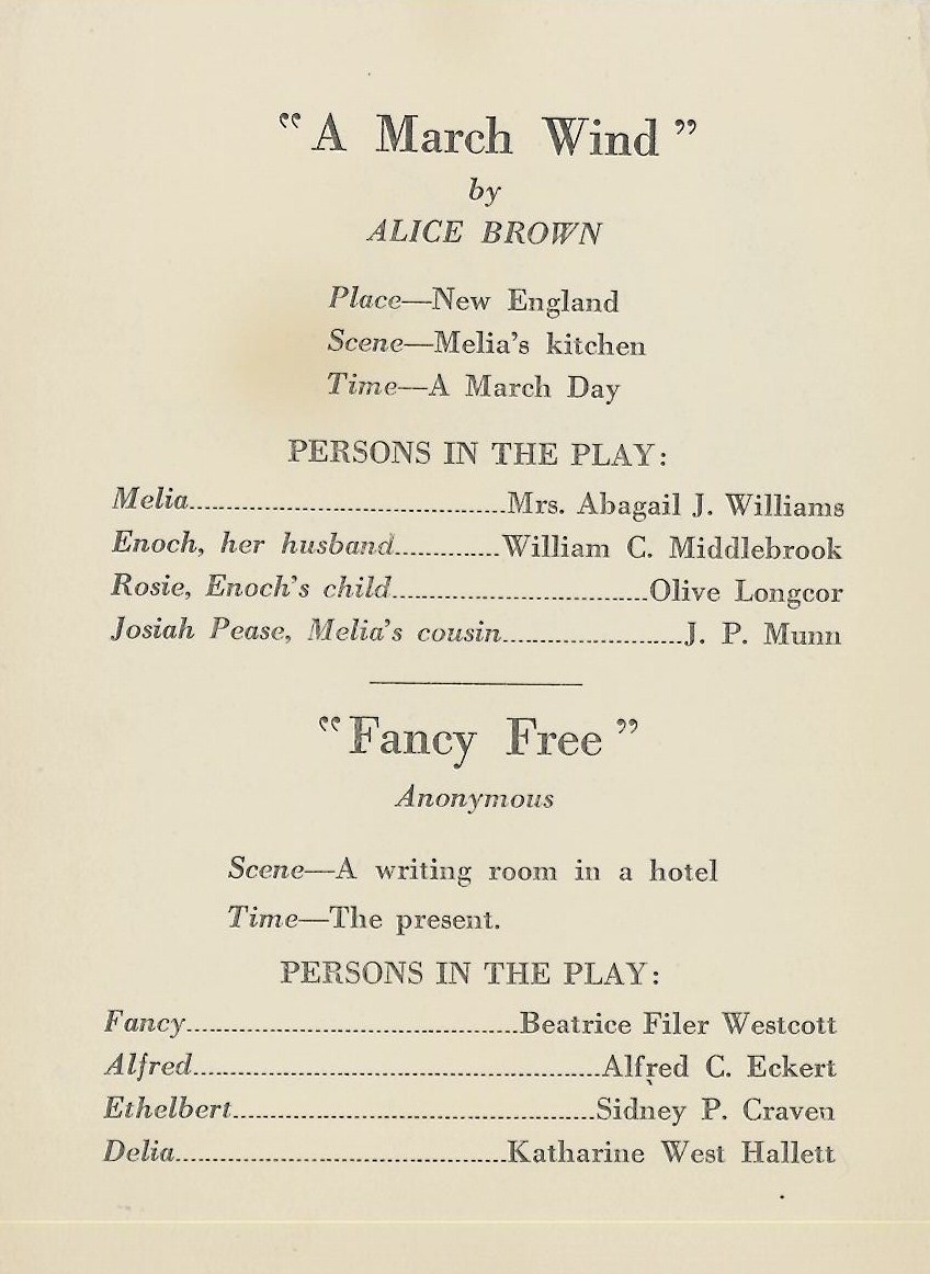 Three One Act Plays (1925)