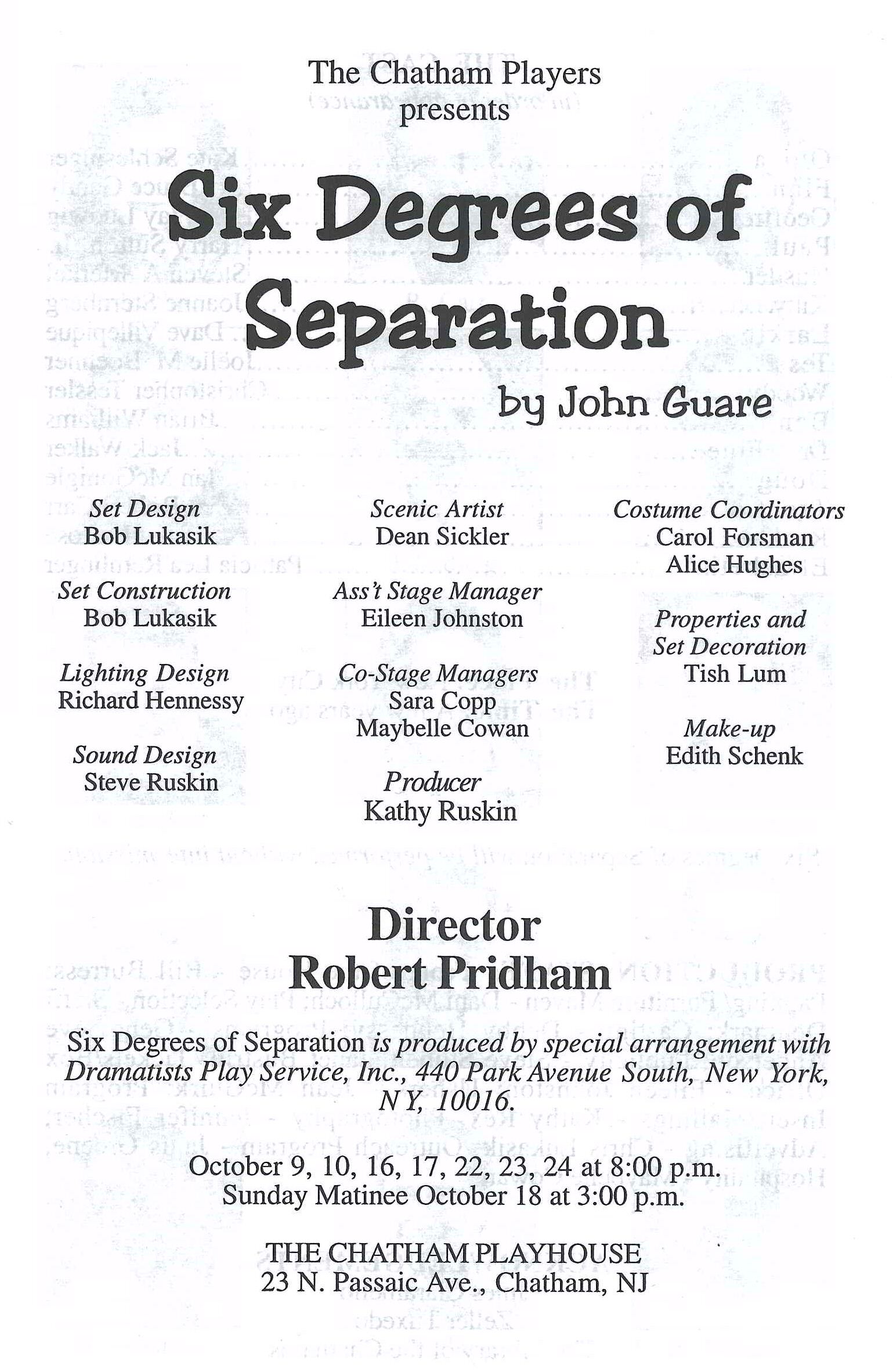 Six Degrees of Separation (1998)