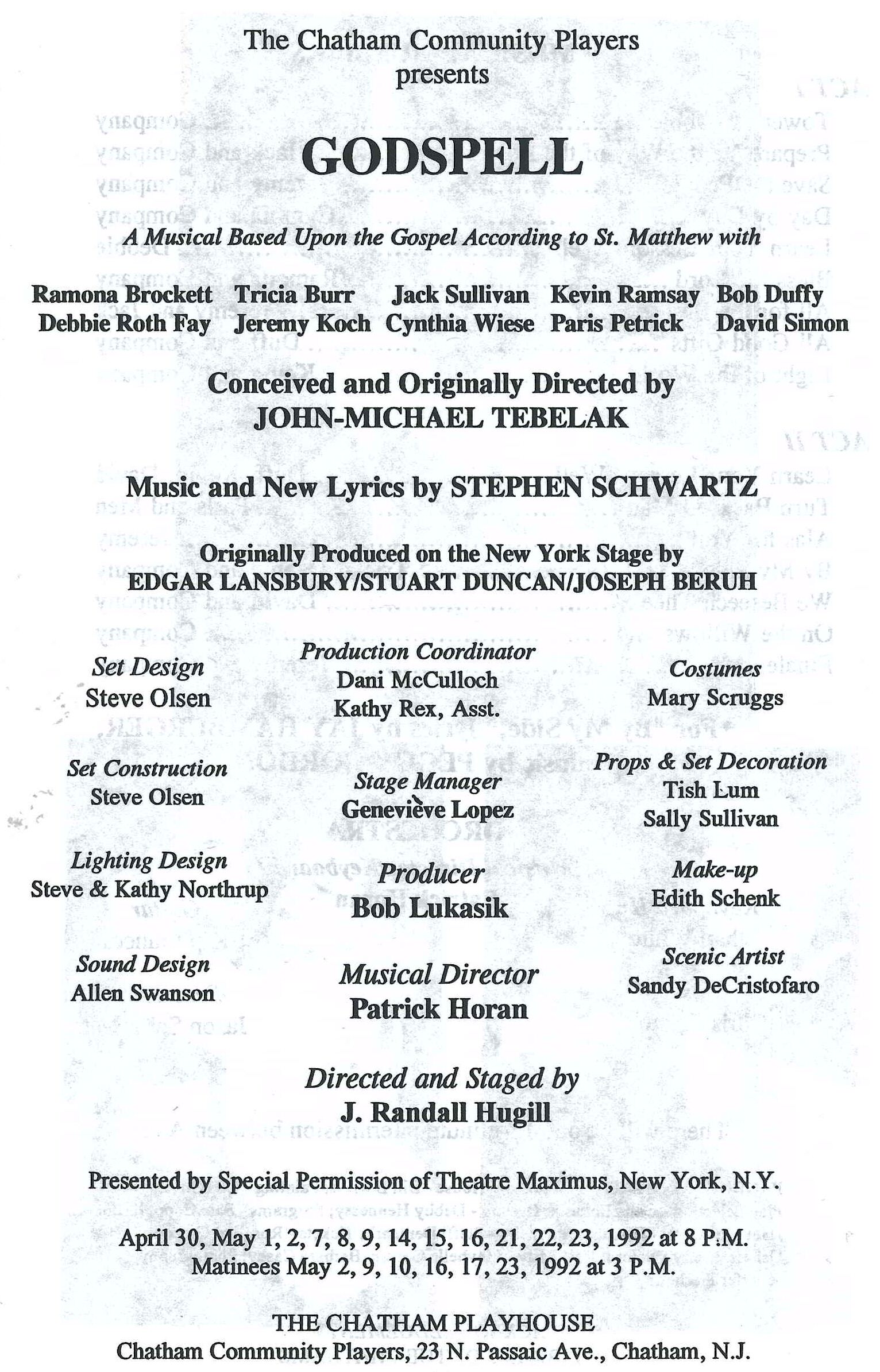 Godspell (1992)