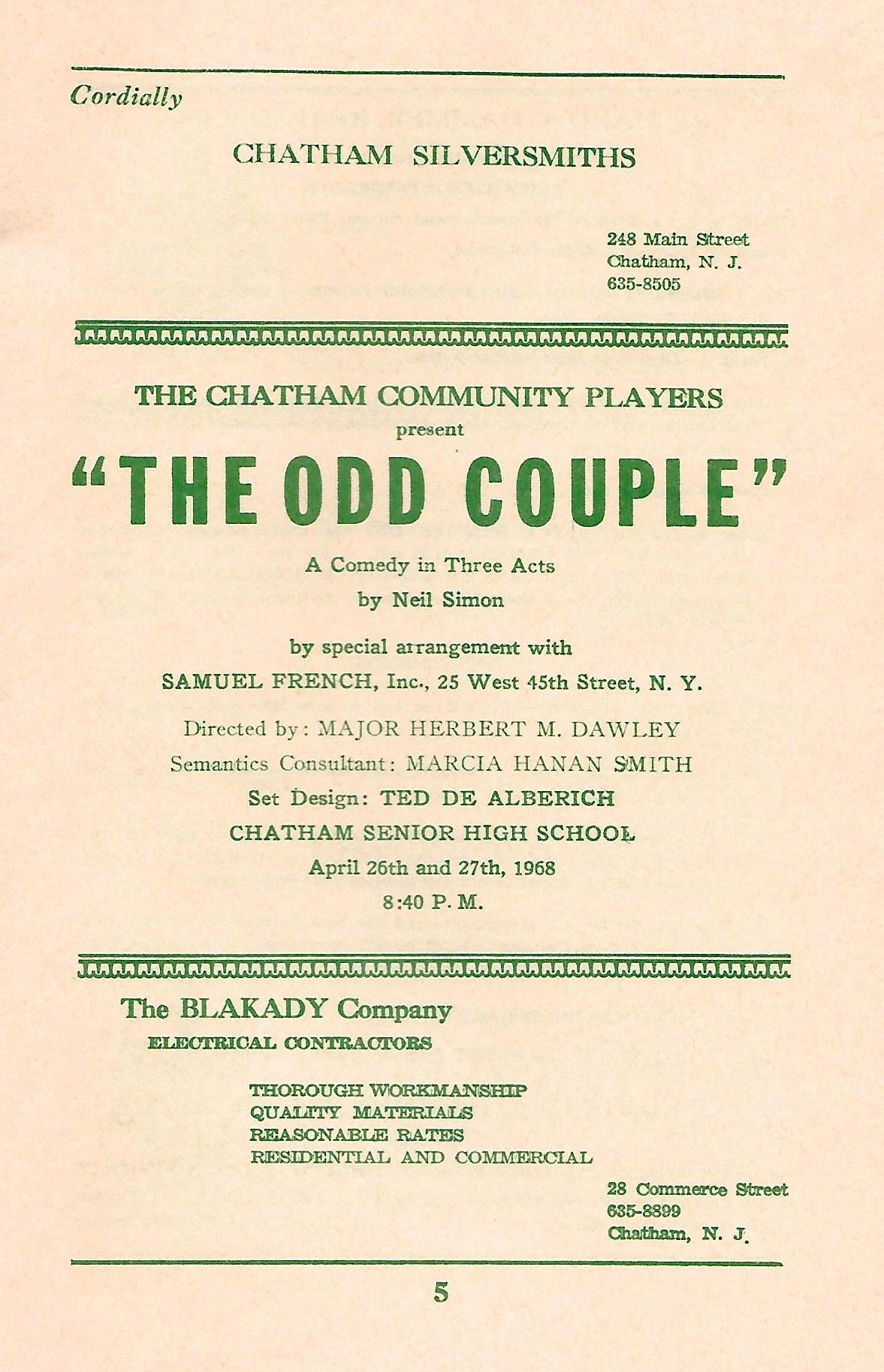 The Odd Couple (1968)