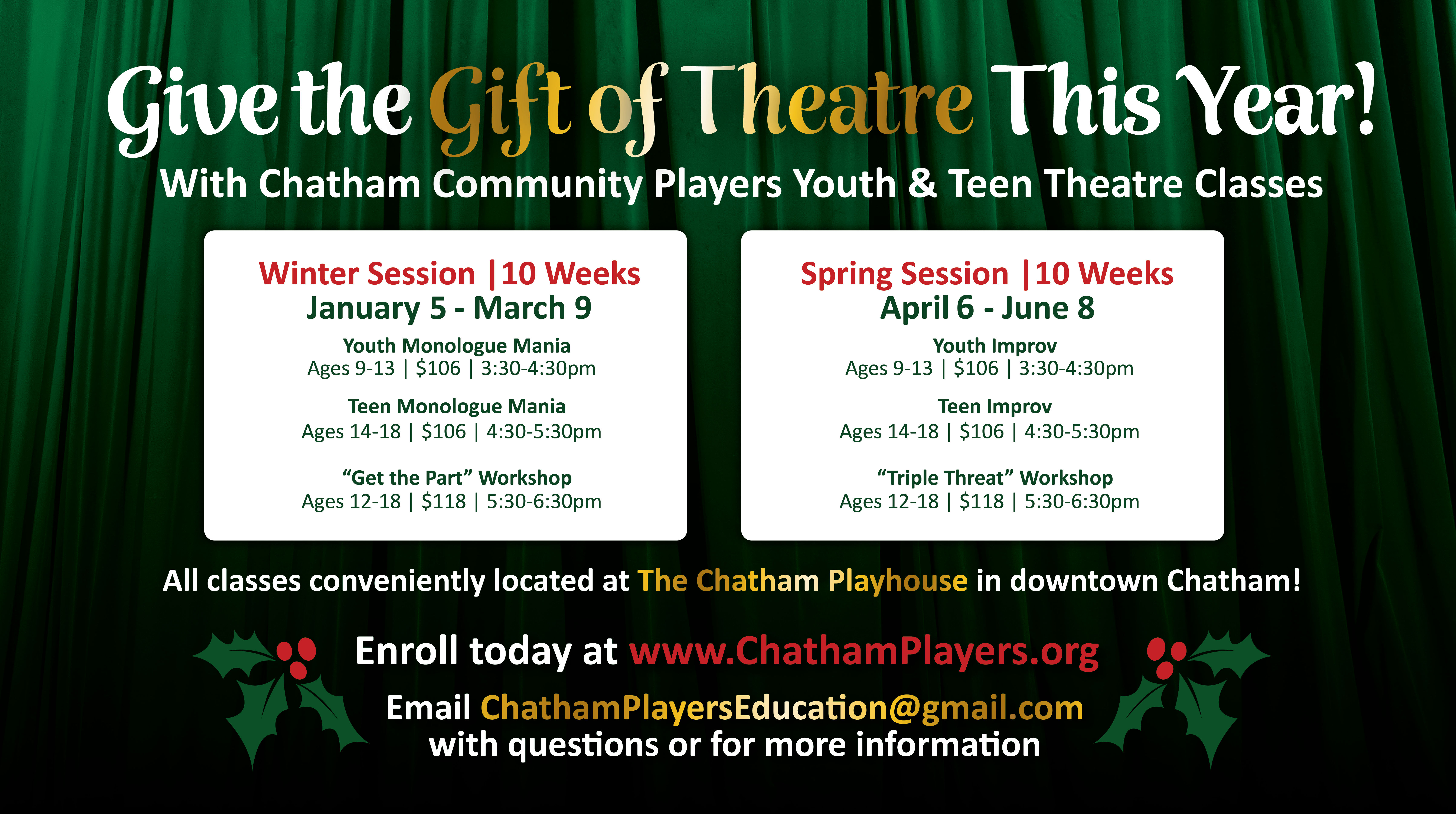 Give the gift of theater this year!