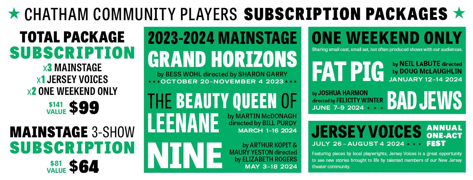 Chatham Players Subscription Passes