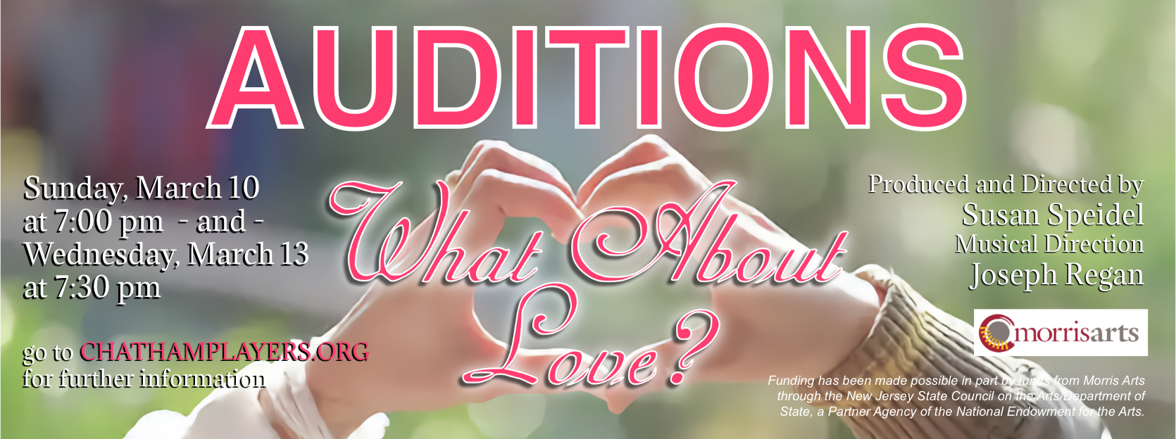 Auditions For Spring Cabaret Weekend - “What About Love?”