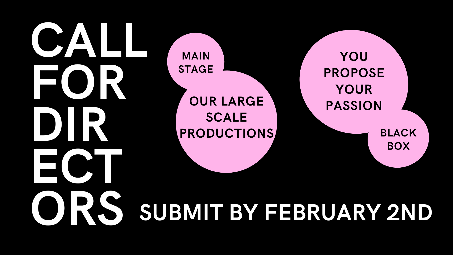 Call For Directors! 2026/2027 Season