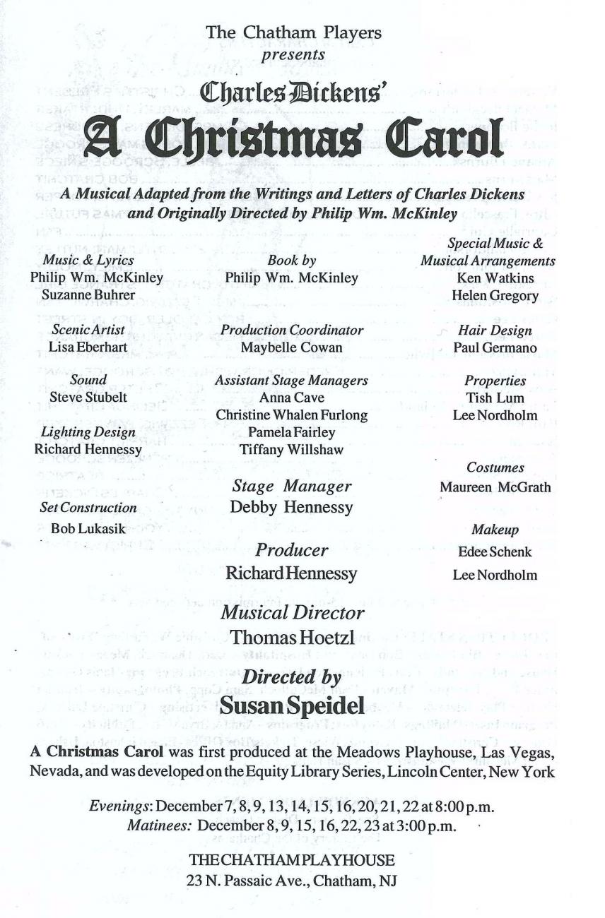 A Christmas Carol Chatham Players